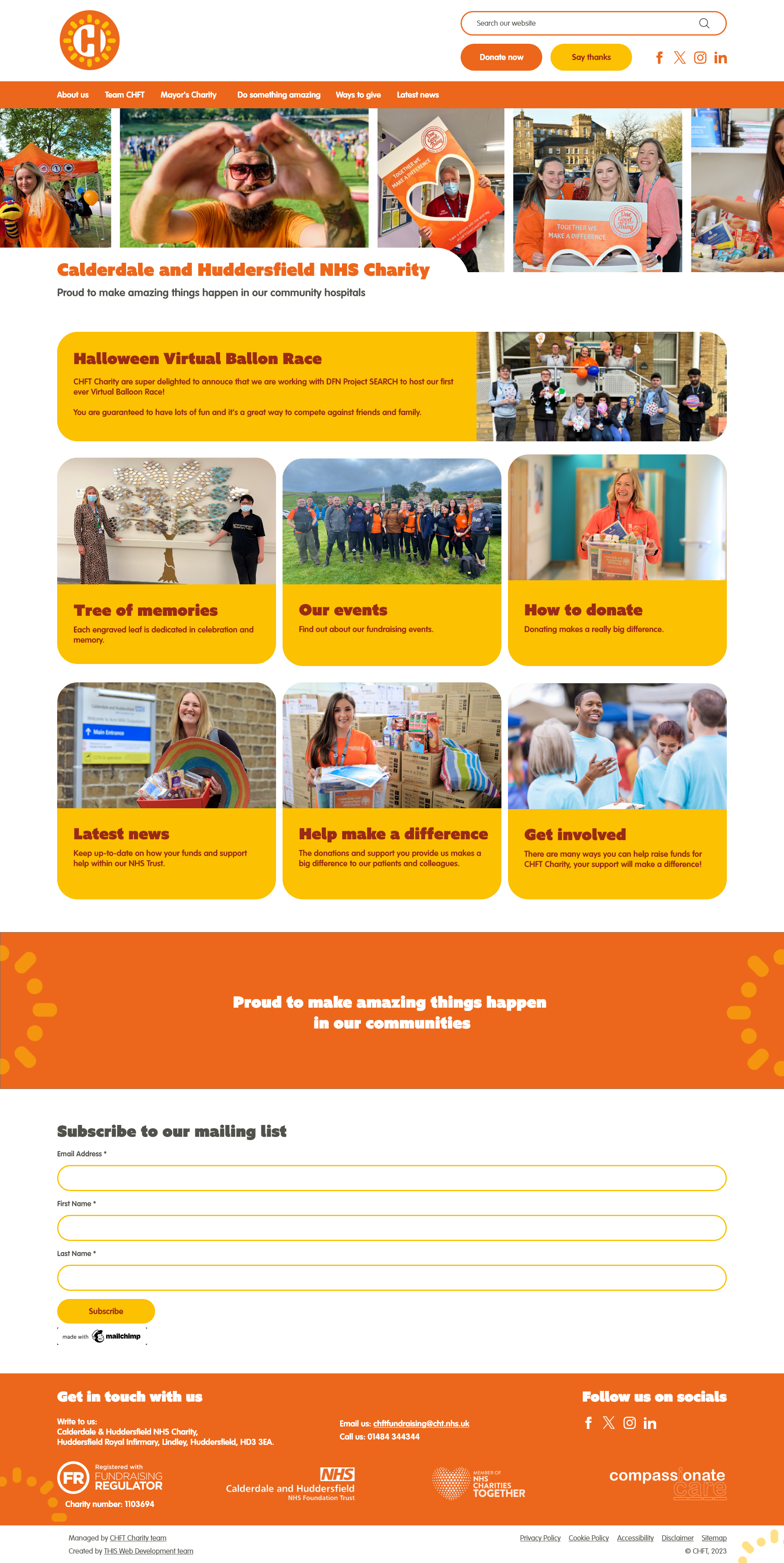 Homepage mock showing the elements in yellow.