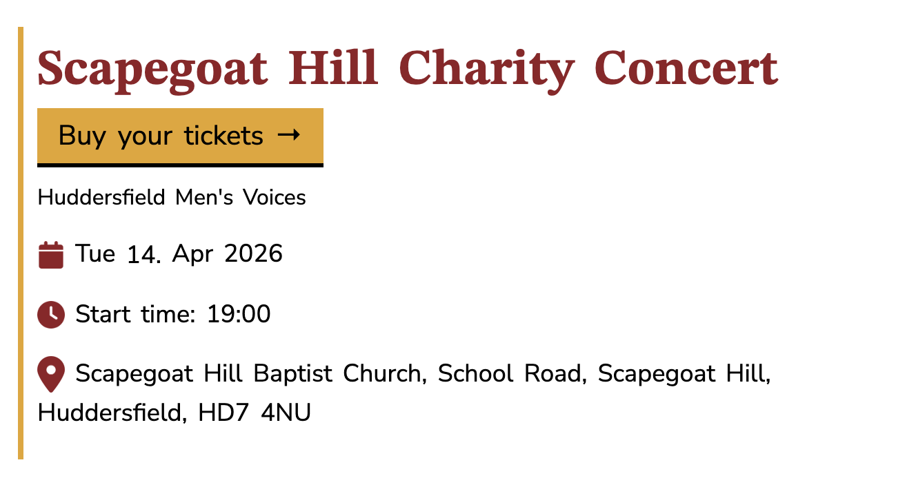Screenshot of an event rendered on the website before language overrides.