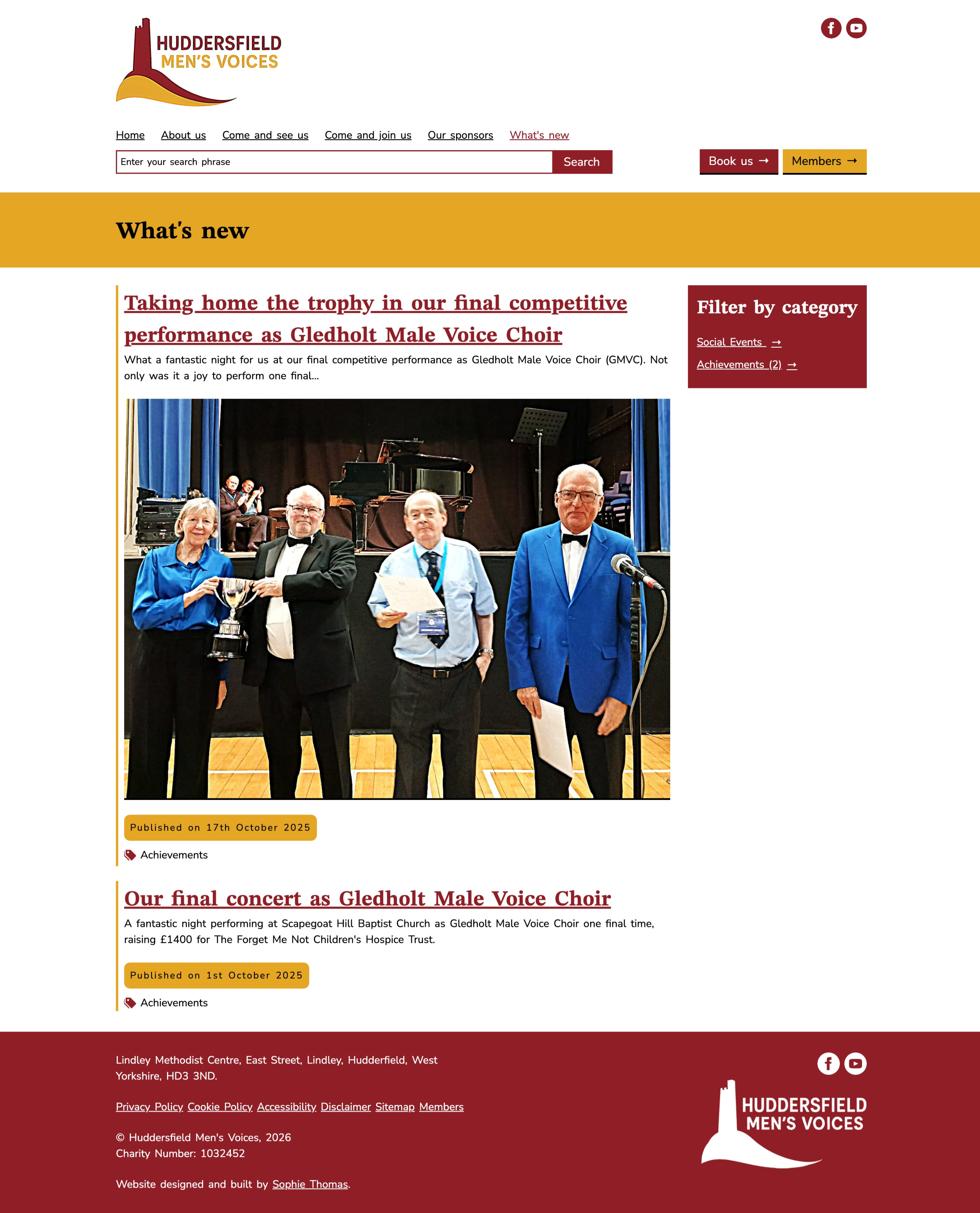 Screenshot of an event rendered on the website before language overrides.