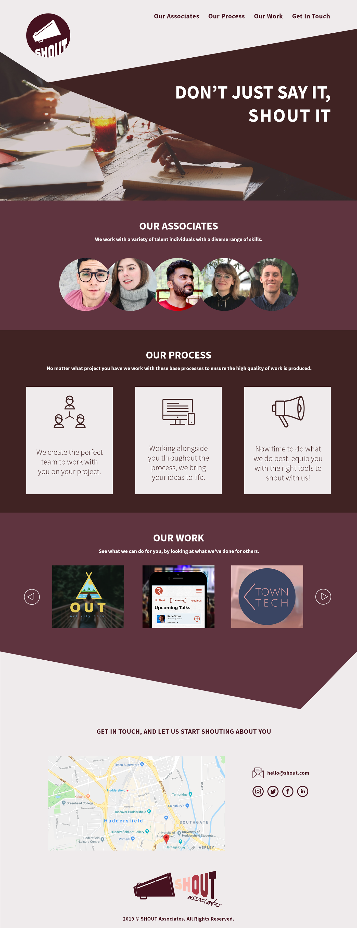 SHOUT Associates Home page.